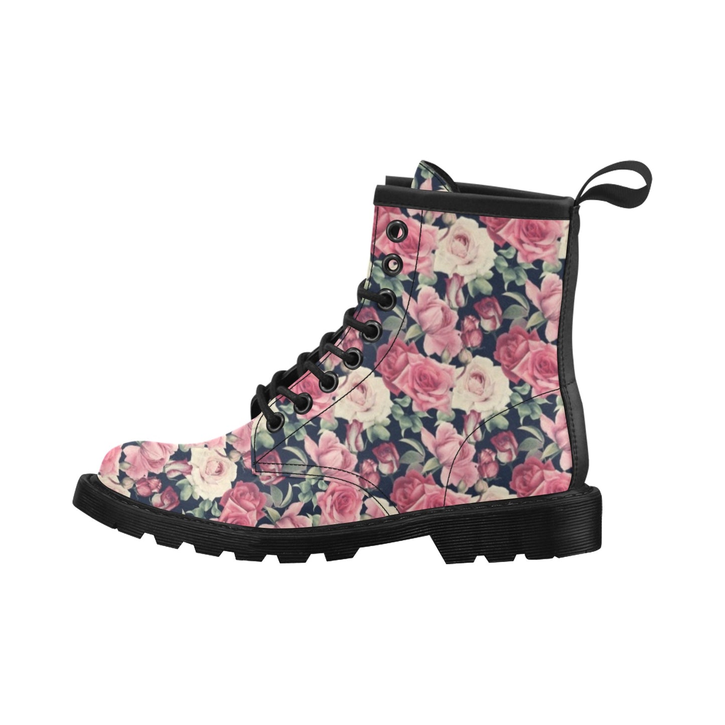 Rose Pattern Print Design RO05 Women's Boots