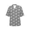 Tribal Turtle Polynesian Themed Print Women's Hawaiian Shirt