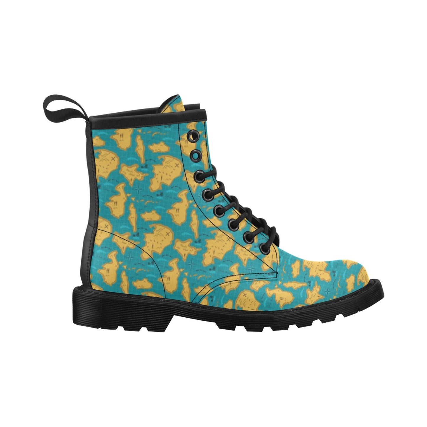 World Map Print Design LKS301 Women's Boots