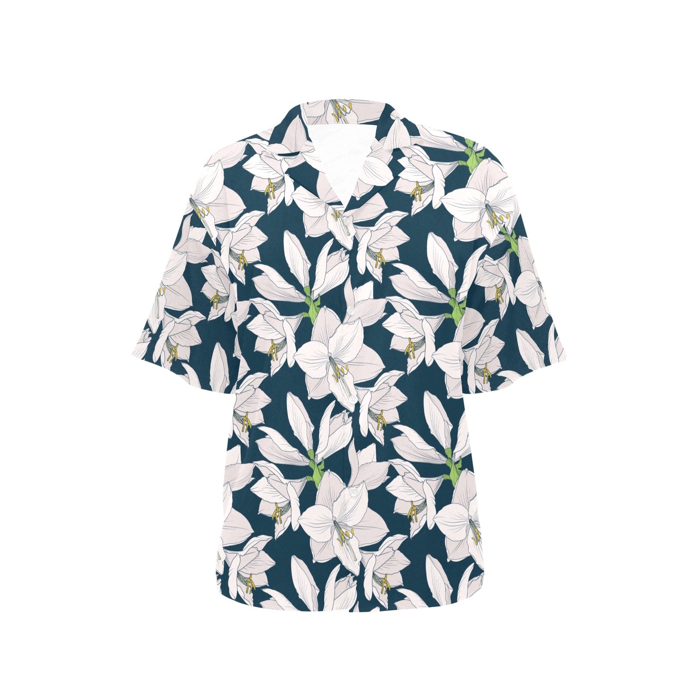 Amaryllis Pattern Print Design 01 Women's Hawaiian Shirt