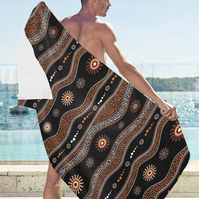 Aboriginal Print Design LKS404 Beach Towel 32" x 71"