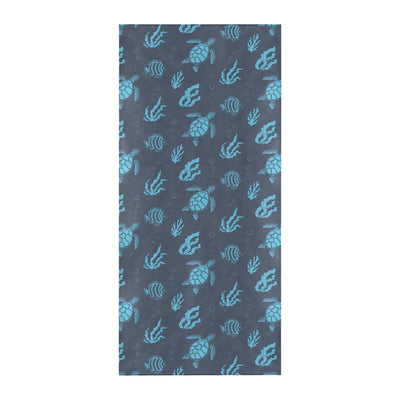 Sea Turtle Print Design LKS307 Beach Towel 32" x 71"