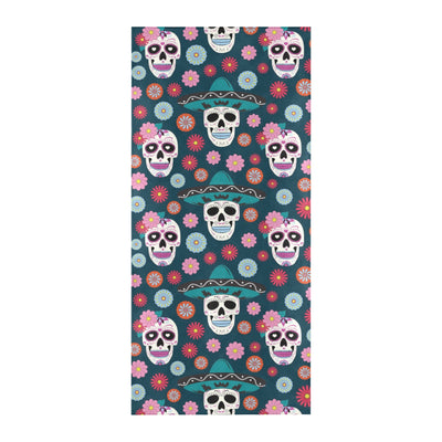 Sugar Skull Print Design LKS308 Beach Towel 32" x 71"