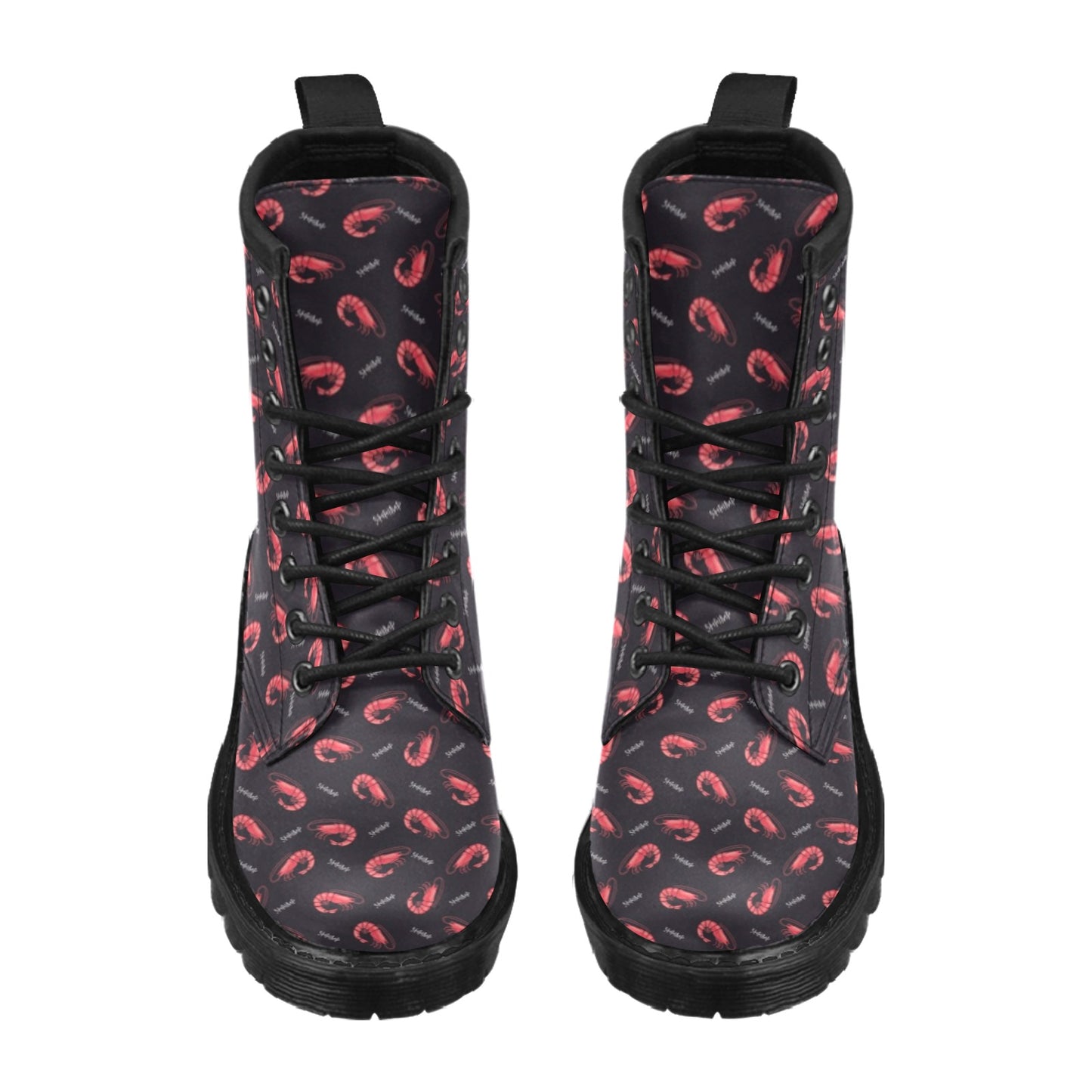 Shrimp Print Design LKS302 Women's Boots