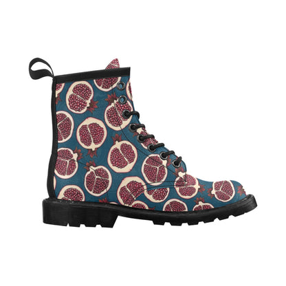 Pomegranate Pattern Print Design PG02 Women's Boots