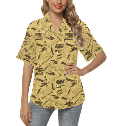 Book Pattern Print Design 02 Women's Hawaiian Shirt