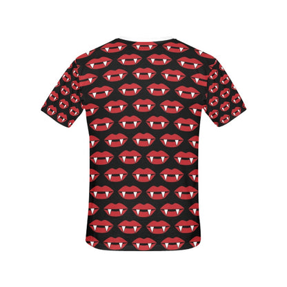 Vampire Lips Print Design LKS302 Women's  T-shirt