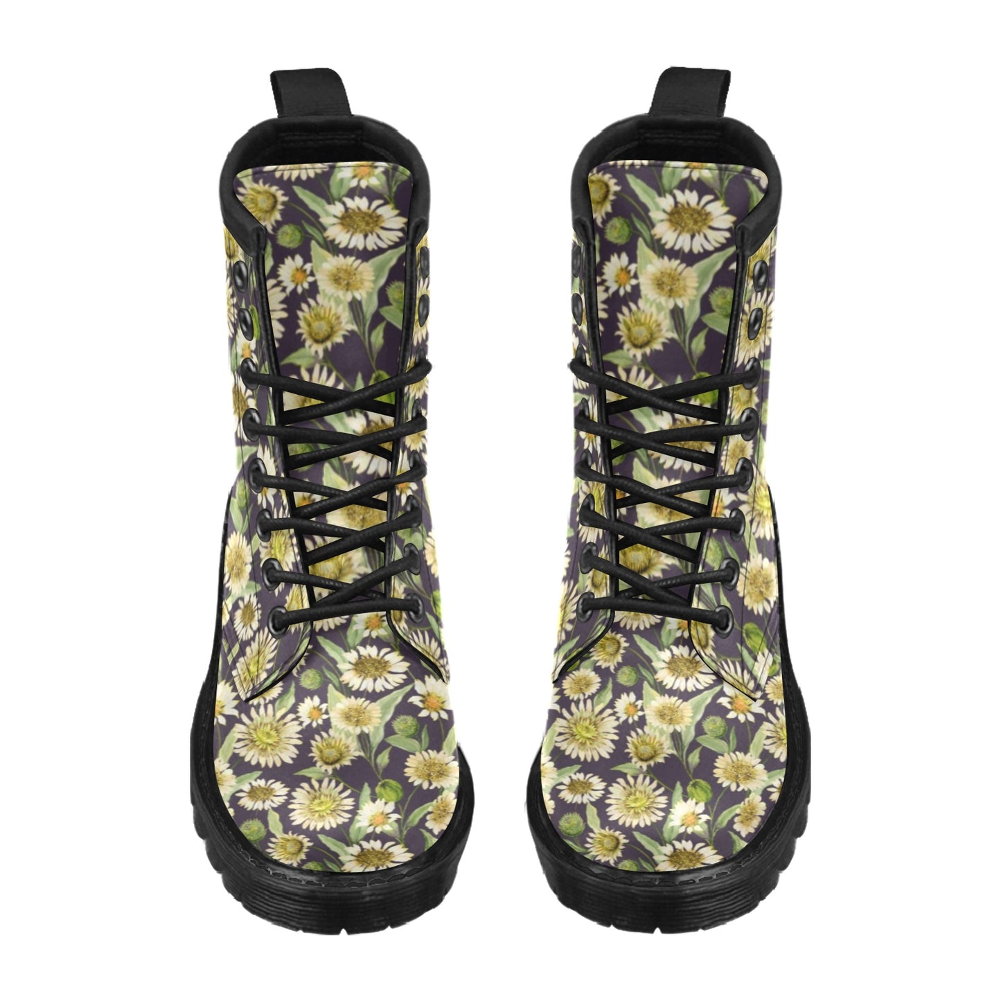 Daisy Vintage Print Pattern Women's Boots