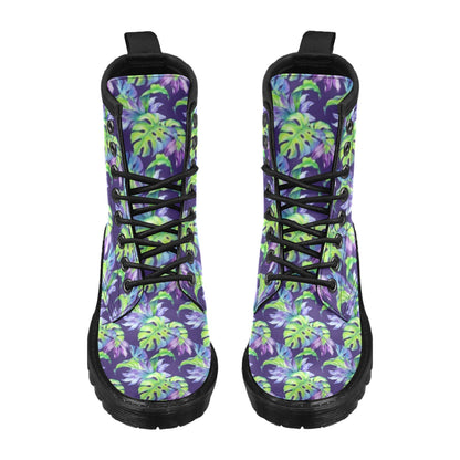 Tropical Flower Pattern Print Design TF019 Women's Boots