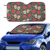 Sugar Skull Red Rose Print Design LKS301 Car front Windshield Sun Shade