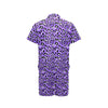 Leopard Purple Skin Print Men's Romper