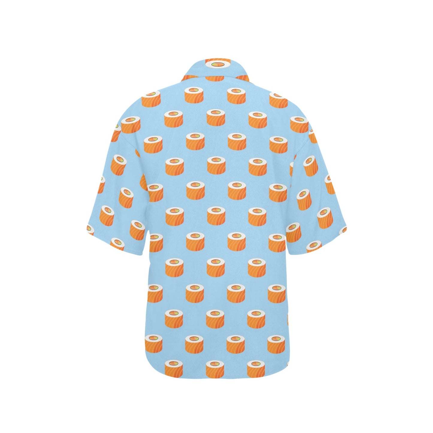 Salmon Sushi Print Design LKS307 Women's Hawaiian Shirt