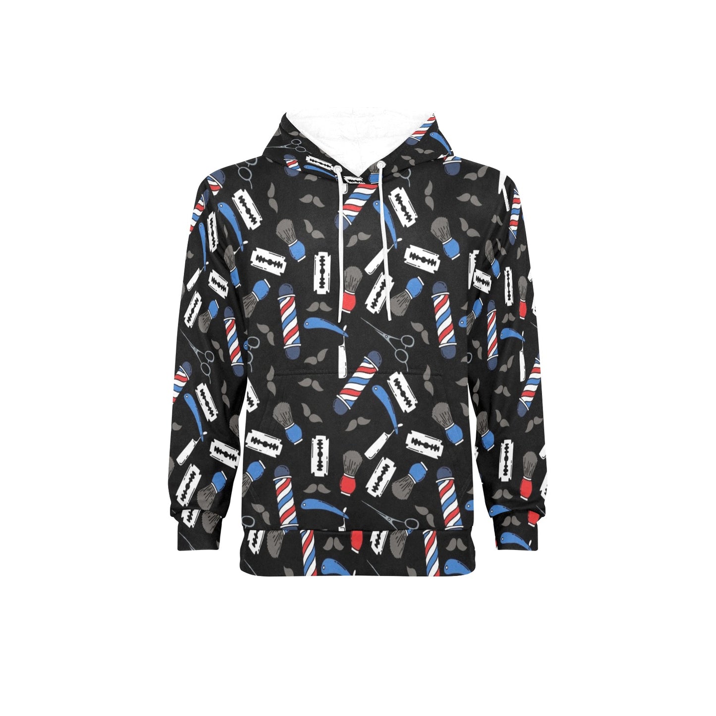 Barber Design Print Pattern JJ007 Men's Pullover Hoodie