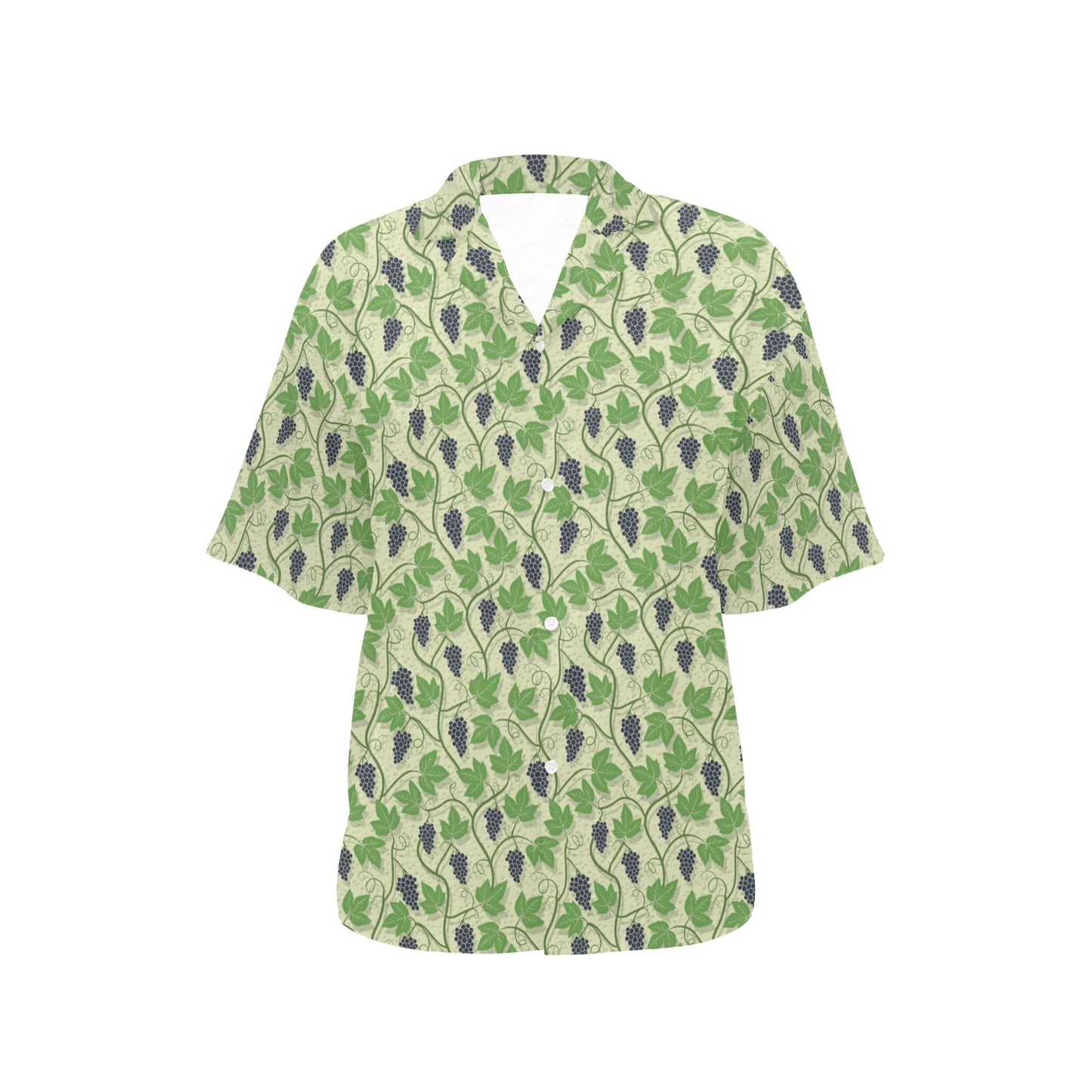 Wine Grape Thmed Print Women's Hawaiian Shirt