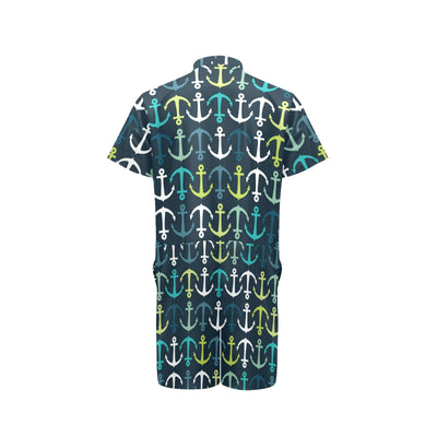 Anchor Pattern Print Design 03 Men's Romper