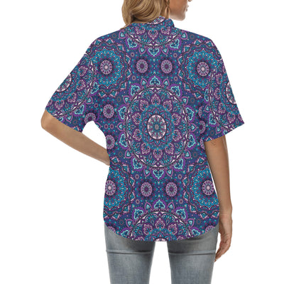 Medallion Pattern Print Design 05 Women's Hawaiian Shirt