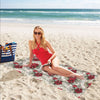 Hibiscus Print Design LKS3011 Beach Towel 32" x 71"