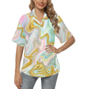 Gold Sweet Marble Women's Hawaiian Shirt