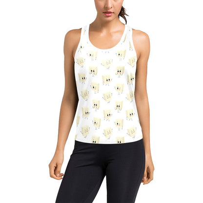 Tofu Print Design LKS301 Women's Racerback Tank Top