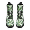 Green Pattern Tropical Palm Leaves Women's Boots