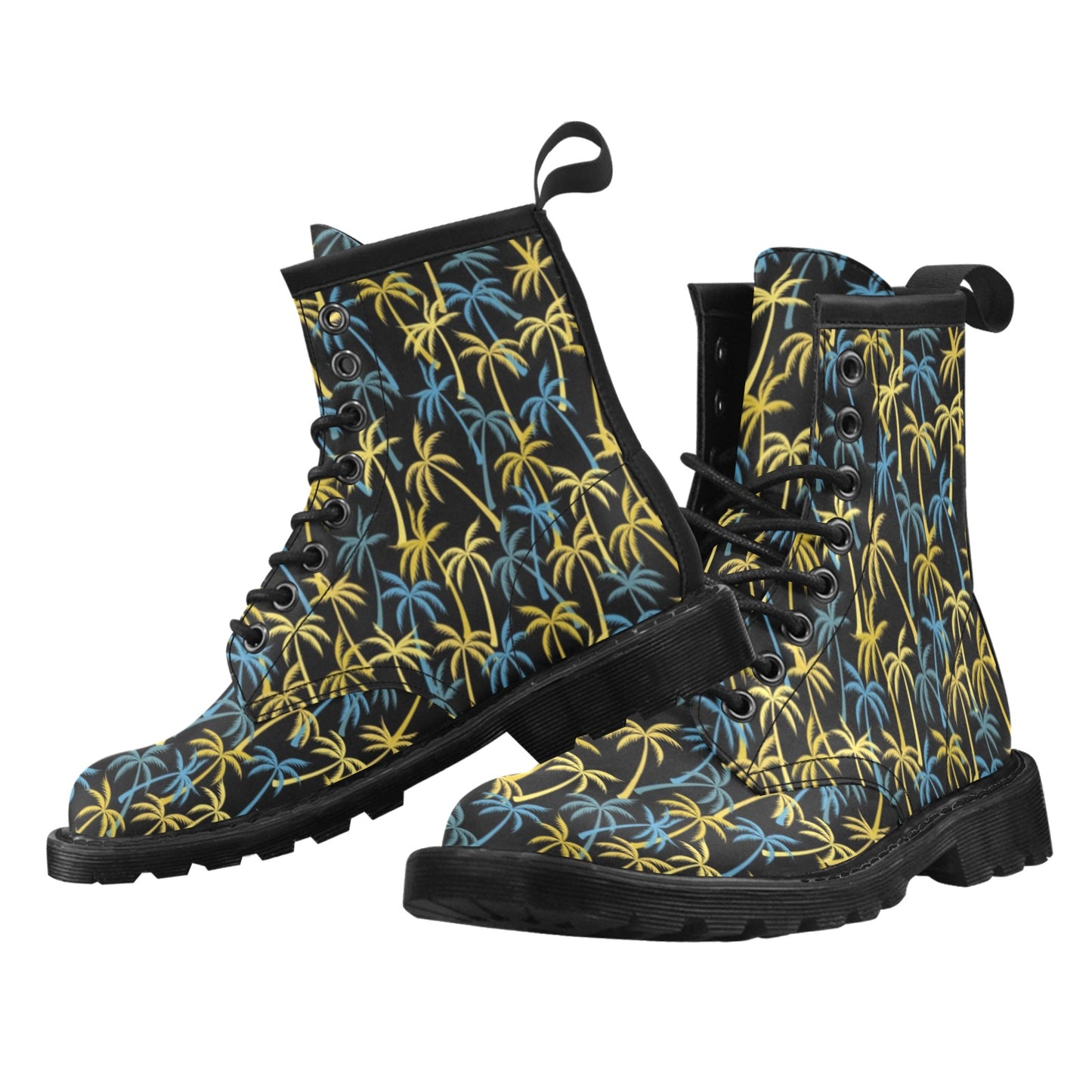Palm Tree Pattern Women's Boots