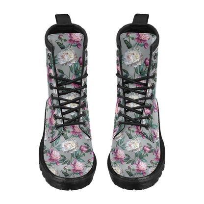 Peony Pattern Print Design PE01 Women's Boots