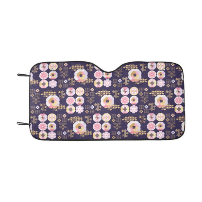 Sakura Japan Style Print Design LKS302 Car front Windshield Sun Shade