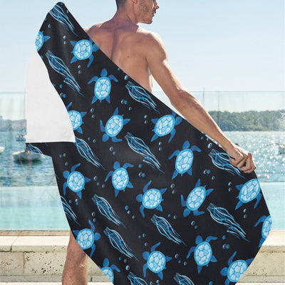 Sea Turtle Print Design LKS3013 Beach Towel 32" x 71"