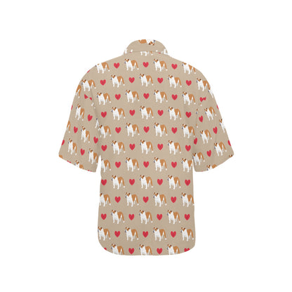 Bulldogs Pattern Print Design 02 Women's Hawaiian Shirt