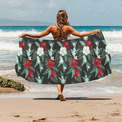 Tropical Flower Print Design LKS303 Beach Towel 32" x 71"