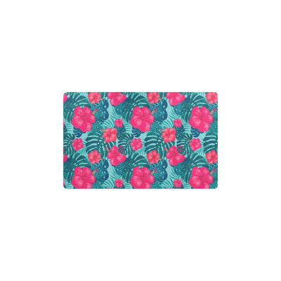 Red Hibiscus Pattern Print Design HB017 Kitchen Mat