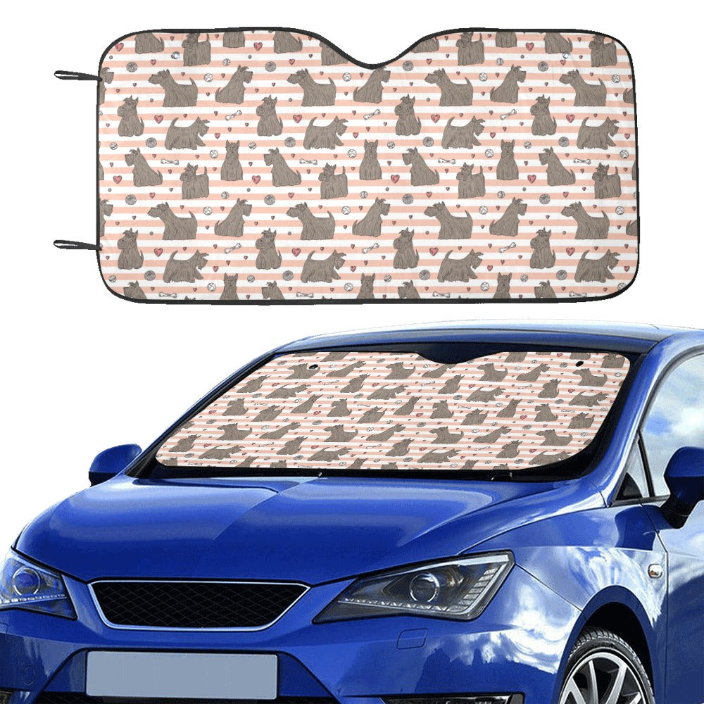 Scottish Terriers Print Design LKS3016 Car front Windshield Sun Shade