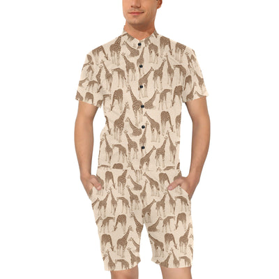 Giraffe Pattern Design Print Men's Romper