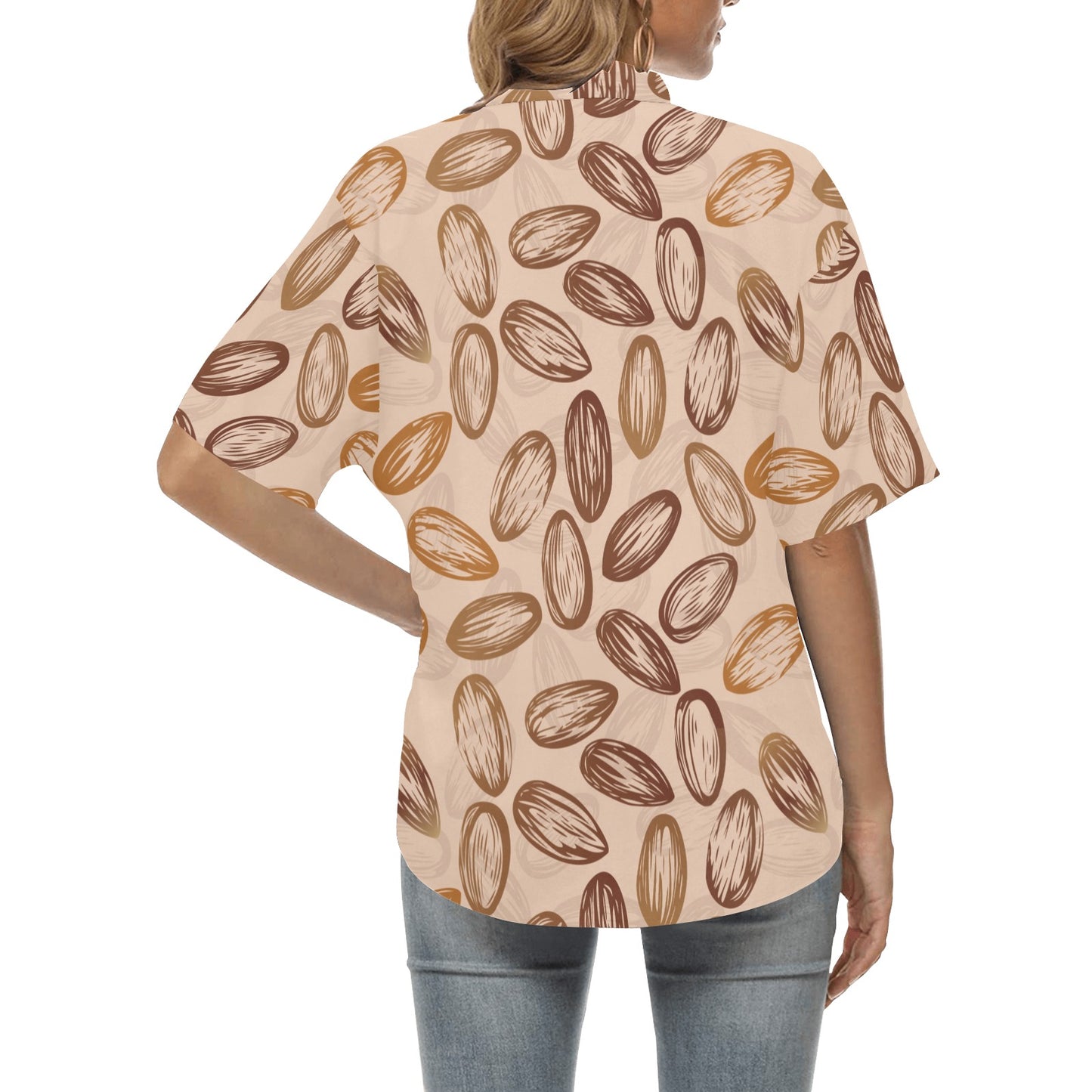 Almond Pattern Print Design 02 Women's Hawaiian Shirt