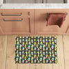 Cactus Neon Style Print Pattern Kitchen Mat