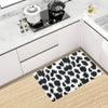 Cheetah Black Print Pattern Kitchen Mat