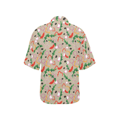 Salad Print Design LKS303 Women's Hawaiian Shirt