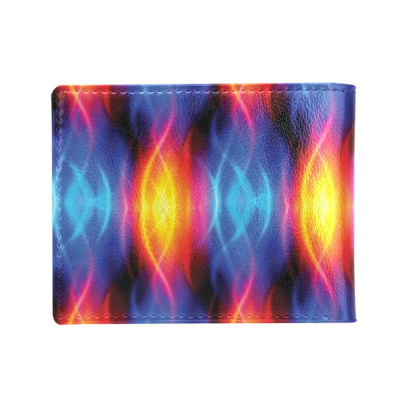 Flame Fire Blue Design Print Men's ID Card Wallet