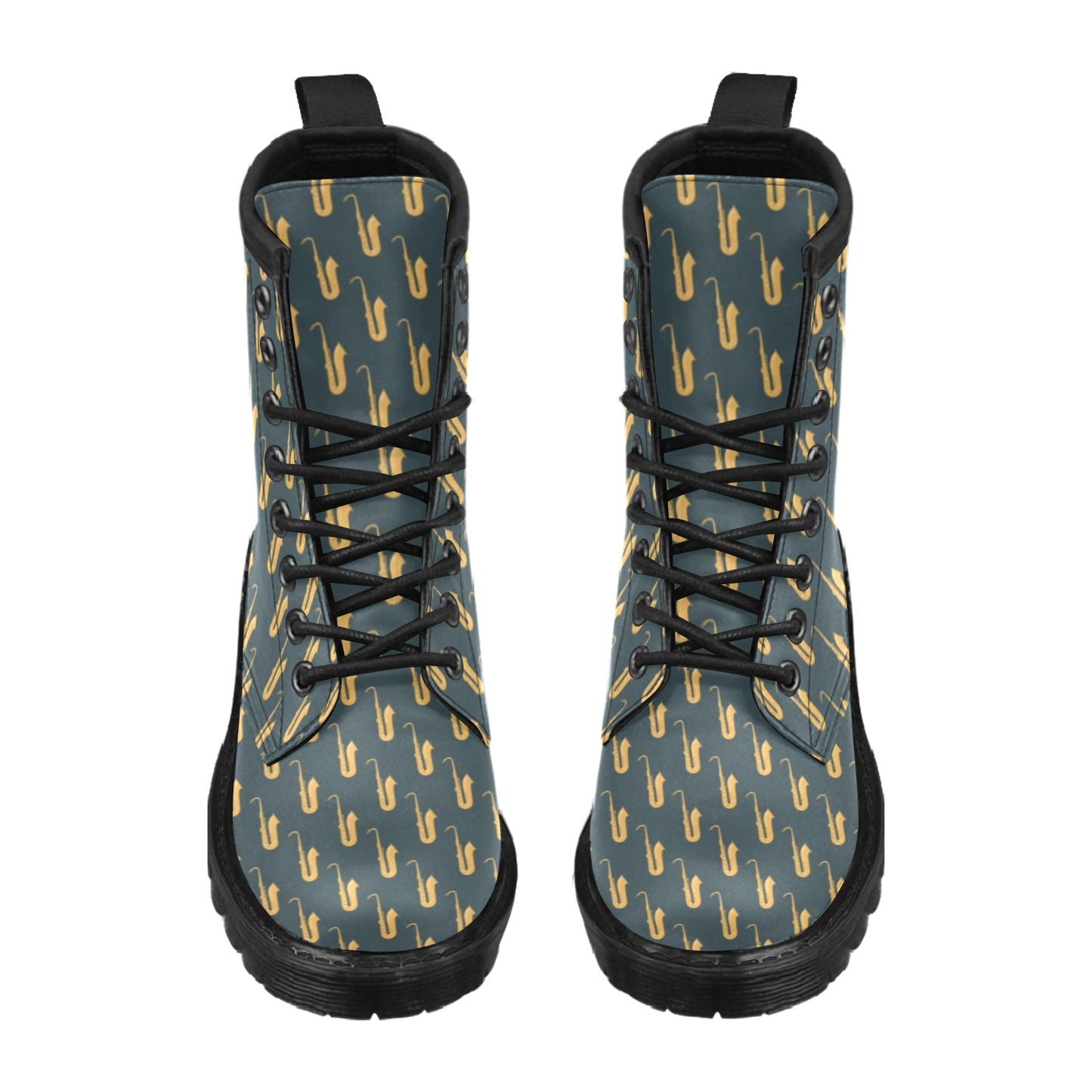 Saxophone Print Design LKS401 Women's Boots