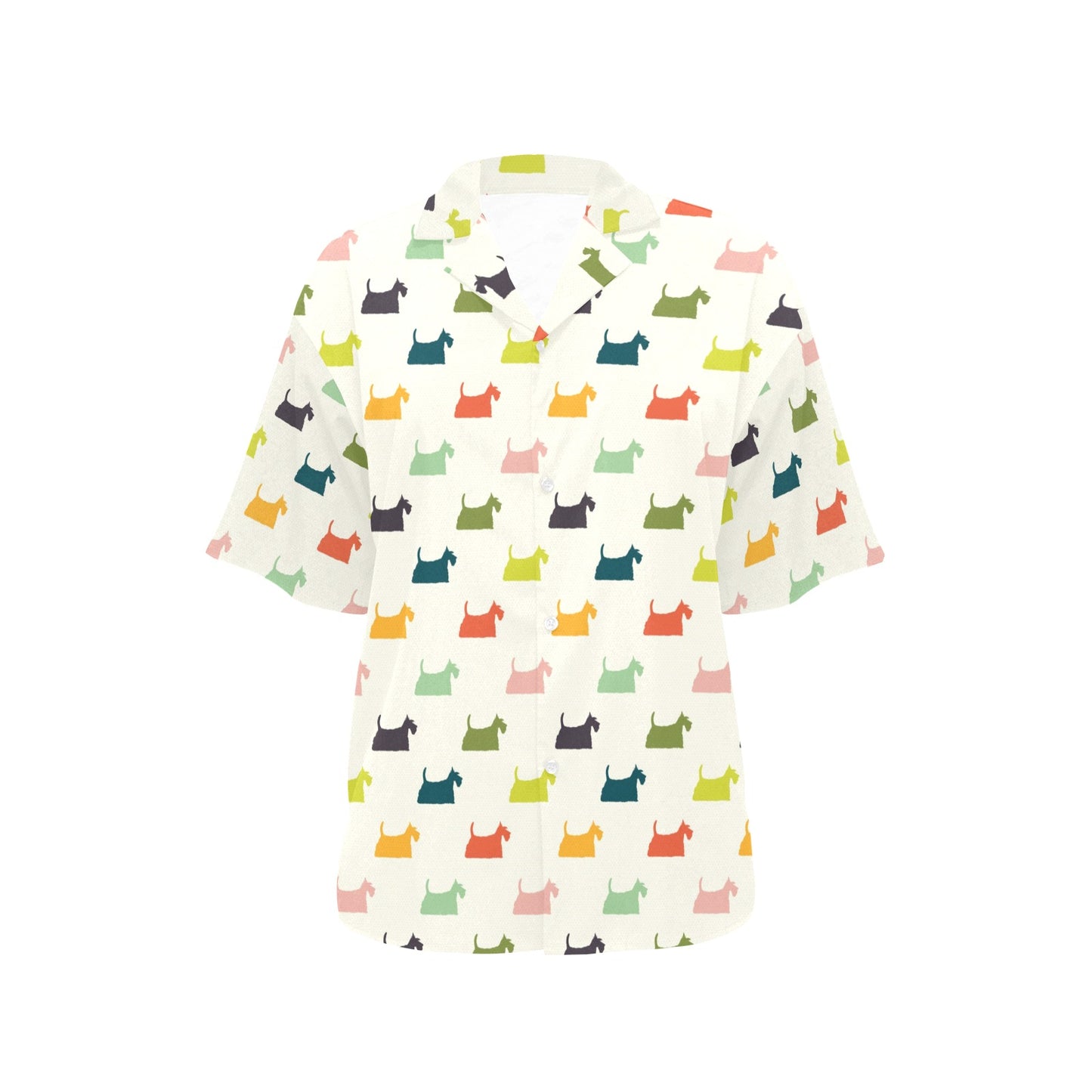 Scottish Terriers Print Design LKS305 Women's Hawaiian Shirt