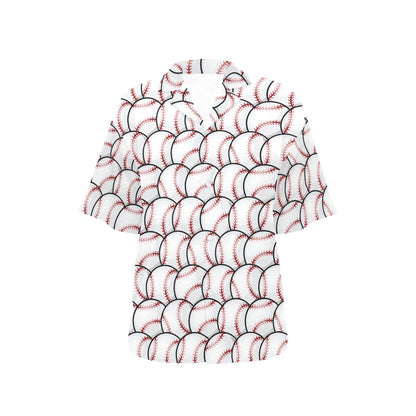 Baseball Pattern Women's Hawaiian Shirt