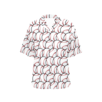 Baseball Pattern Women's Hawaiian Shirt