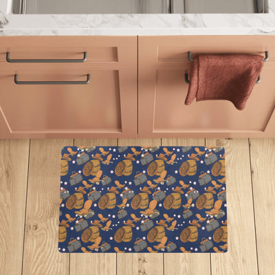 Cowboy Pattern Print Design 03 Kitchen Mat