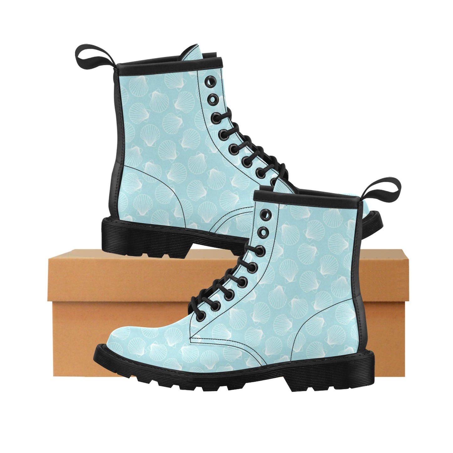 Seashell Print Design LKS3010 Women's Boots