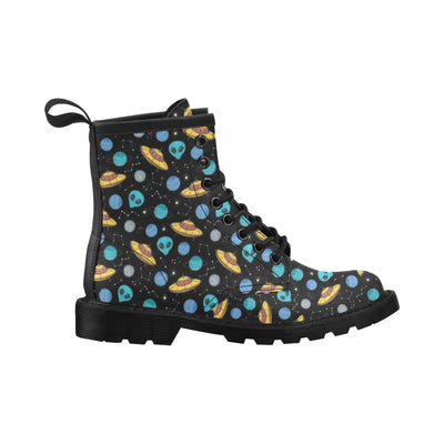 UFO Alien Print Design LKS306 Women's Boots