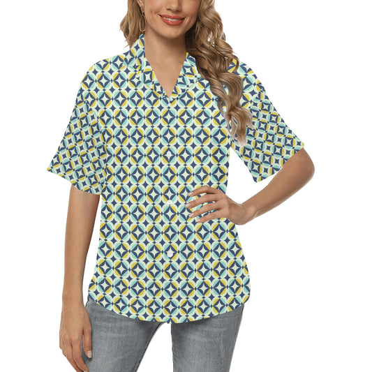 Swedish Design Pattern Women's Hawaiian Shirt