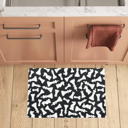 Chess Pattern Print Design 01 Kitchen Mat