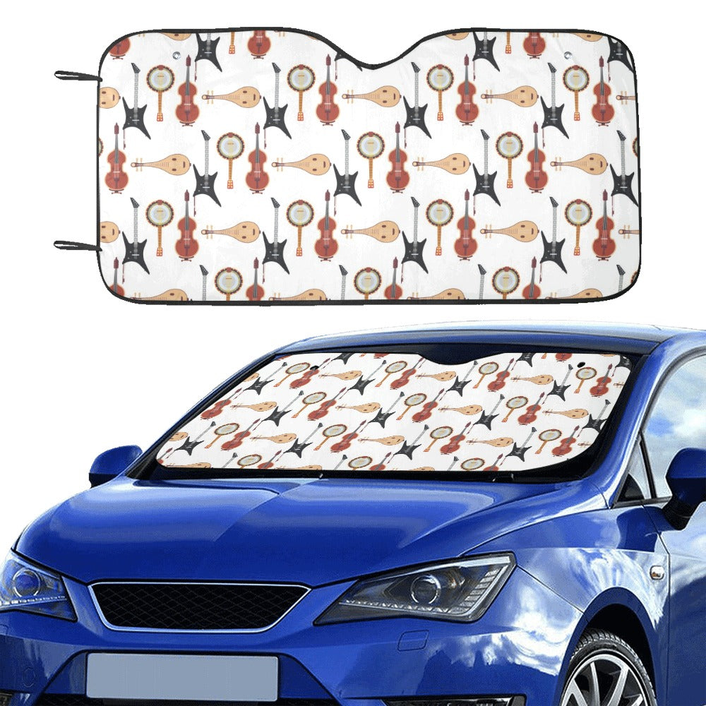 Banjo Print Design LKS403 Car front Windshield Sun Shade