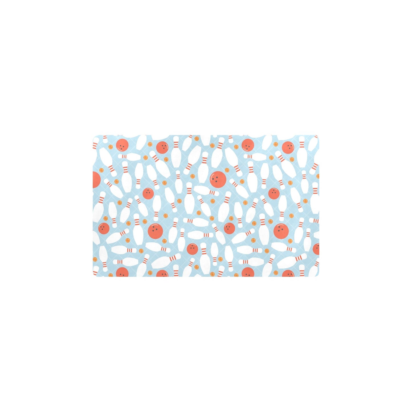 Bowling Pattern Print Design 09 Kitchen Mat