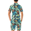 Tropical Palm Leaves Hawaiian Flower Men's Romper